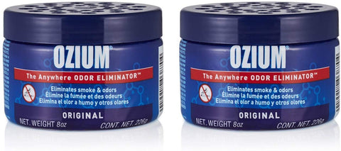 Ozium Smoke & Odor Eliminator 8oz (226g) Gel for Home, Office and Car Air Freshener, Original Scent (2 Pack)