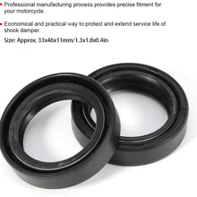 Fork Oil Seal,33x46x11mm Pair Front Damper Oil Fork Seal 91255-413-881 Fits for Honda CB360 1974