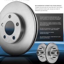 CRK14852 REAR 309 mm Premium OE 5 Lug [2] Brake Disc Rotors + [4] Ceramic Brake Pads + Hardware