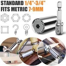 Universal Socket Gifts for Men - Multi-Function Universal Socket Wrench Sets with Power Drill Adapter,Best Unique Gadgets for Men,Handy DIY Tools for Men,Dad/Father,Husband,Boyfriend,Him(7-19mm)