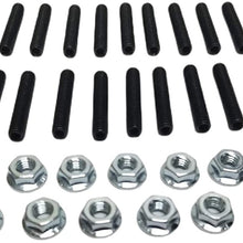 Z Whip 19pc Oil Pan Stud Kit with Locking Nuts Compatible with Acura Integra Honda Civic Del sol VTEC Type R GSR B18 B20 B16 D15 D16 1.8L H22 H23 B C D F H Series Engines B Engine Oilpan Bolt Set