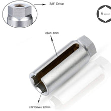 8milelake 3/8 inches Drive by 7/8 inches (22mm) Offset Oxygen Sensor Socket
