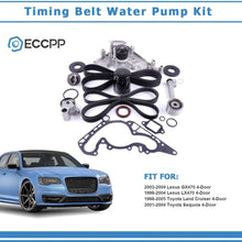 Timing Belt With Water Pump Kit, ECCPP Automotive Replacement Timing Kits For 1998-2004 Lexus LX470 2002-2004 Toyota Sequoia 4.7L V8 DOHC