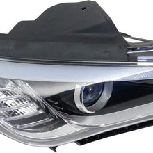 Headlight Compatible with HYUNDAI SONATA 2015-2017 RH Assembly HID with HID Kit