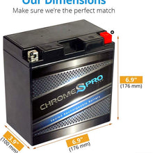 Chrome Battery CYB16CL-BS High Performance Power Sports Battery - Maintenance Free - AGM - Replacement for Jet Ski's