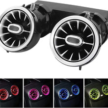 Qii lu Rear Seat Air Vent Ambient Light Fits for C/GLC/E Series 2015-2019 ABS (Gradient 64 Color)