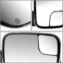 Replacement for Ram 1500/2500/3500 Heated Power Smoked Signal Folding Chrome Towing Side+Circle Blind Spot Mirror