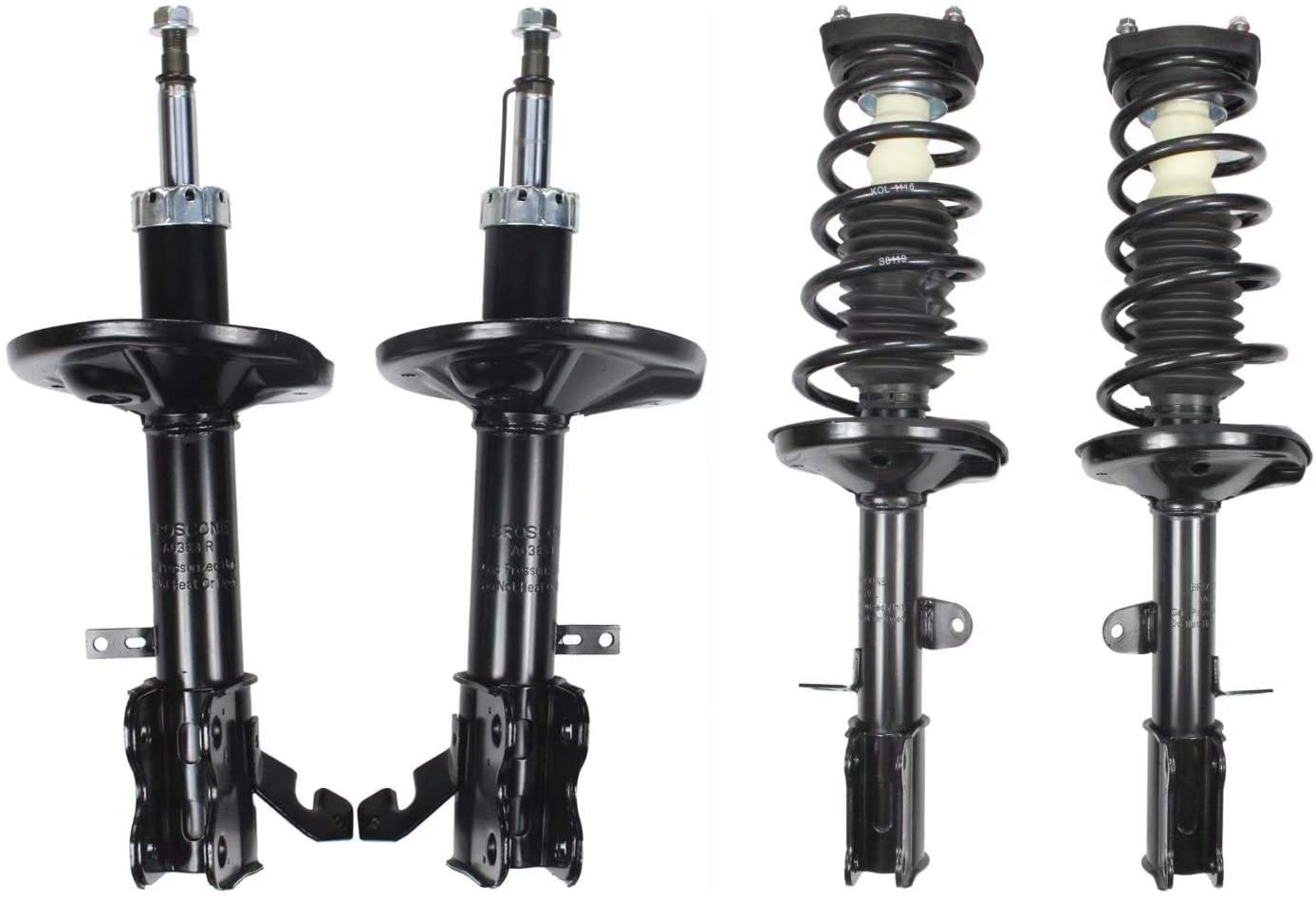 Set of 4 Complete Shock Sturt & Spring Compatible with 98-02 Prizm 93-97 Prizm 93-02 Corolla,Stable Security and Performance