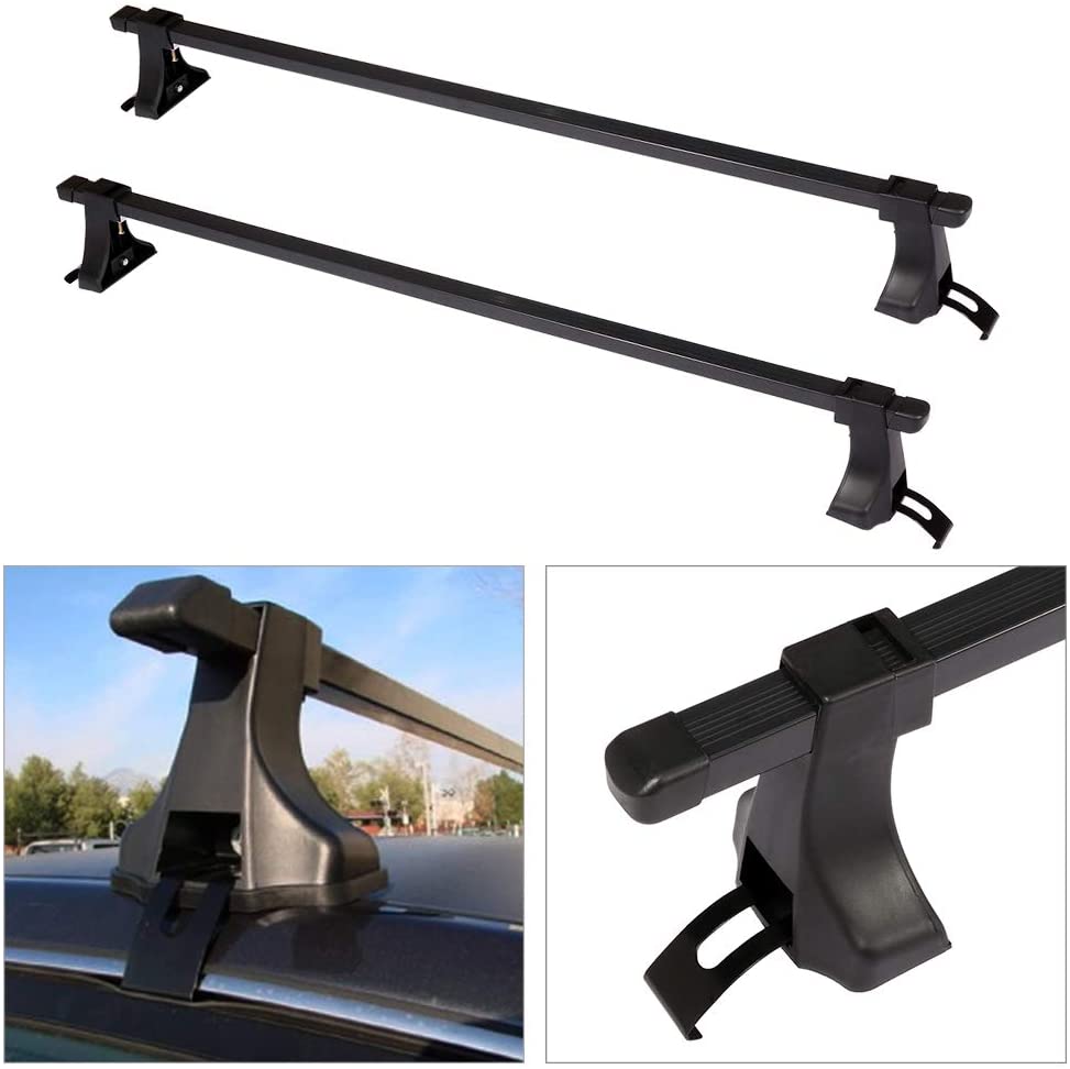 ANGLEWIDE Roof Rack Crossbars Aluminum Cargo Rack Fit 2000-2015 For Chevy Silverado 1500,2011-2015 For Chevy Silverado 2500 HD,2005 For Chevy Silverado 3500 Carries Luggage Carrier - Max Load 150lbs