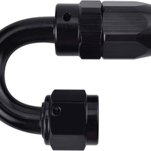 EVIL ENERGY 6AN Straight Swivel Hose End Fitting for Braided Fuel Line Aluminum Black 2PCS