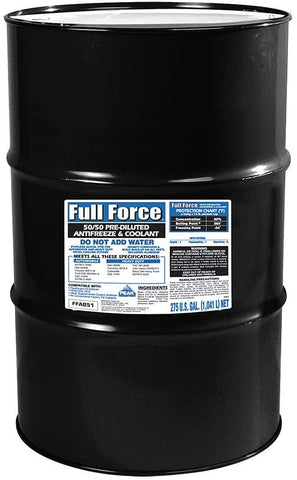 PEAK - FFAB51 - Antifreeze Coolant, 55 gal, Drum, Dilution Ratio : Pre-Diluted, -34 Freezing Point (F)