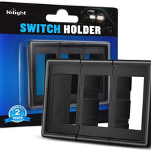 Nilight LED Light Bar Rocker Switch Holder Panel Switch Holder Housing Kit ABS Plastic Black Automotive Mount Toggle Switch Housing,2 years Warranty, 1PCS Switch Panel (90011A)