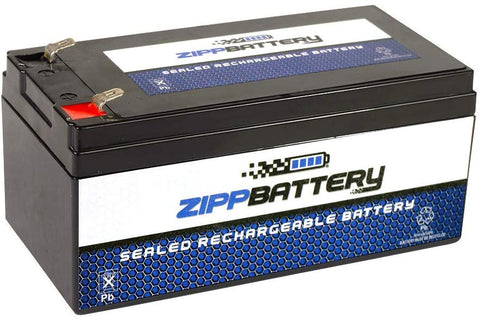 Chrome Battery 12V 3.5AH SLA Battery - Rechargeable, T1 Terminals, 2.8 Lbs