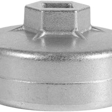 Oil Filter Wrench, Delaman 4 Flutes Cap Oil Filter Wrench Car Socket Remover Tool For A8, 65mm 14