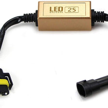 FOORDAY 2 Pcs LED Load Resistor H13 9008 LED Headlight Decoder Anti-Flicker Error Warning Canceler