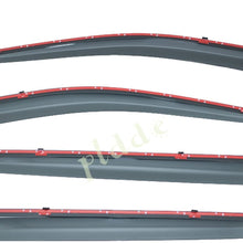 PLDDE 4pcs Smoke Tint With Chrome Trim Outside Mount Tape On/Clip On Style PVC Sun Rain Guard Window Visors Fit 14-20 Nissan X-Trail/Rogue