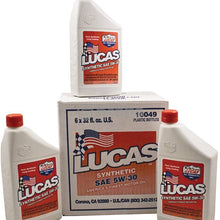 Lucas Oil 051-663 Synthetic Motor Oil, Case of 6, White