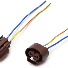 iJDMTOY (2) OEM 9006 HB4 Female Adapters Wiring Harness Sockets w/ 4-Inch Wire Pigtails For Headlights or Fog Lights Use