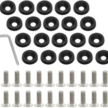 MotoParty Bumper Fender Washer/Bolt Engine Bay Dress Up Kit M6 20PCS Aluminum With Wrench(Black)