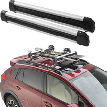 Barbella Ski & Snowboard Car Rack & Carrier Ski Car Racks Aluminum Universal Ski Roof Rack Fits 6 Pairs Skis or 4 Snowboards, Lockable Ski Roof Carrier Fit Most of The Flat Round Thick Crossbars