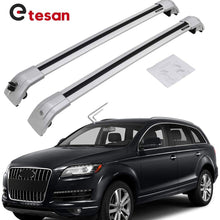 2 Pieces Cross Bars Fit for Audi Q7 2009 2010 2011 2012 2013 2014 2015 SilverCargo Baggage Luggage Roof Rack Crossbars