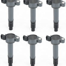 Ignition Coil Set of 6 - Replaces 90919-A2007 - Compatible with Toyota, Lexus & Scion Vehicles - 2.7L, 3.5L V6 - Ignition Coil Pack Fits, Camry V6, Avalon, Sienna, Rav4 and more