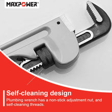 MAXPOWER 14-Inch Heavy Duty Aluminum Straight Pipe Wrench 14-Inch Plumbing Wrench