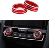 Aluminum Audio Speaker Engine Ignition Air Condition AC Switch Buttons Ring Sticker Decoration Trim for Honda Civic 10th Gen 2016-2019(Full Set)