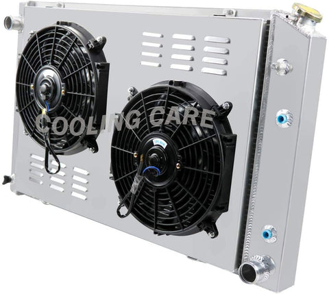 CoolingCare 3 Row Aluminum Radiator+ Shroud+ 2 X 12