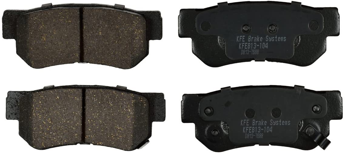 KFE KFE813-104 Ultra Quiet Advanced Premium Ceramic Brake Pad Rear Set Compatible with: Hyundai Sonata, Santa Fe, Elantra, Azera, Tucson, XG300, XG350; KIA Optima, Sportage, Amanti