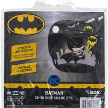 (2 Pack) Cute Chibi Batman Side Car Window Sun Shade - 17"x13" Licensed DC Comics Superhero Cling Sunshade for Glare-UV Ray Protection for You and Your Child Baby–Universal Fit for Car Sedan Truck SUV