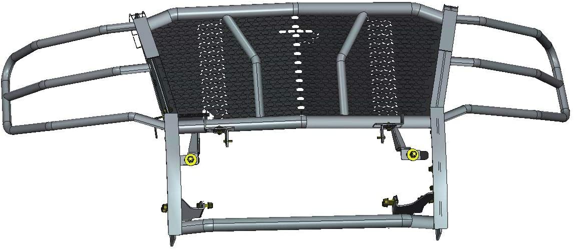 Black Horse - Rugged Heavy Duty Grille Guard Kit (with 20 in Single Led Bar) 2015-2020 Chevrolet Tahoe/ 2015-2021 Suburban RU-CHTA15-B-K2