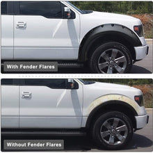 Fender Flares Kit Compatible for 2004-2008 Ford F150 Styleside, 2006-2008 Lincoln Mark LT, Dura-Flex Material Textured Matte Black Finish Front Rear Wheels Pocket Rivet Style