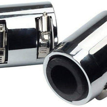 24" Flexible Upper Lower Radiator Hose & Stainless Steel w Chrome Caps V8 Kit