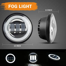 7 inch LED Headlight Fog Passing Lights DOT Kit Set Ring Motorcycle Headlamp Ring for Harley Davidson Touring Road King Ultra Classic Electra Street Glide Tri Cvo Heritage Softail Deluxe Fatboy Chrome