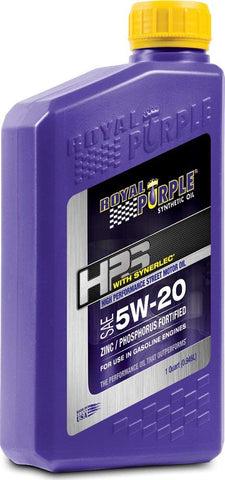 Royal Purple 36520-6PK HPS 5W-20 Synthetic Motor Oil with Synerlec Additive Technology - 1 qt. (Case of 6)