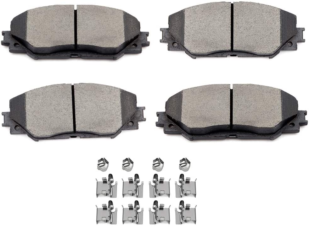 Brake Pads,ECCPP 4pcs Front Ceramic Disc Brake Pads Kits for 2010-2012 for Lexus HS250h,2009-2010 for Pontiac Vibe,for Scion xB xD,for Toyota Corolla Matrix Prius V RAV4 Includes hardware