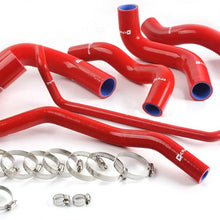 Silicone Radiator Coolant Hose Kit Clamps For 2005-2006 Ford Mustang GT V8 / 2005-2010 Ford Shelby GT500 Red
