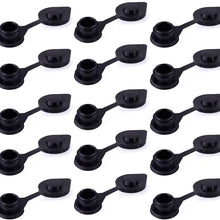 ORANDESIGNE 15PCS Gas Can Vent Cap Replacement Gas Container Breather Part Allow for Faster Flowing Fuel Fit Any Fuel Gas Water Diesel Can Black