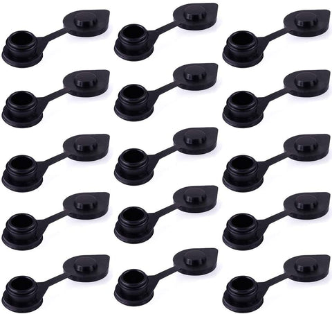 ORANDESIGNE 15PCS Gas Can Vent Cap Replacement Gas Container Breather Part Allow for Faster Flowing Fuel Fit Any Fuel Gas Water Diesel Can Black