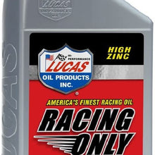Lucas Oil 10610-6PK SAE 10W-30 Synthetic Racing Oil - 1 Quart Bottle, (Case of 6)