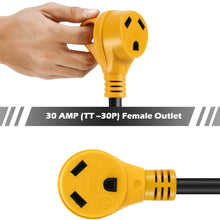 Kohree 30 Amp to 50 Amp RV Plug Adapter Heavy Duty Dogbone Electrical Power Adapter with Grip Handle, 30M/50F 125V/3750W, 18 Inches
