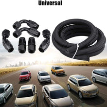 Fuel Transfer Hose, 12FT/360cm AN10 Fitting Stainless Steel Nylon Oil Fuel Hose Line with End