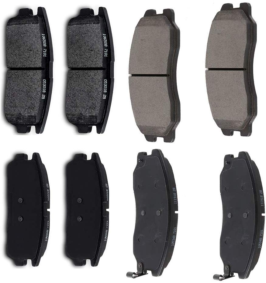 AUTOMUTO Front Rear Ceramic Brakes Pads Set fit for 2007-2009 Chevrolet Equinox,2007-2009 Pontiac Torrent,2008-2010 Saturn Vue,2007-2009 Suzuki XL-7