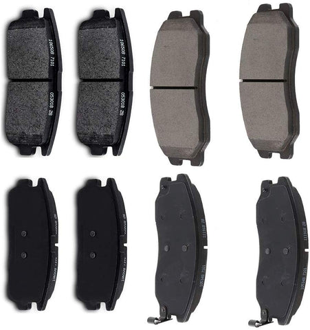 AUTOMUTO Front Rear Ceramic Brakes Pads Set fit for 2007-2009 Chevrolet Equinox,2007-2009 Pontiac Torrent,2008-2010 Saturn Vue,2007-2009 Suzuki XL-7