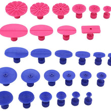 Qiilu Car Dent Paintless Repair Tool Kit, Auto Body Paintless Repair Remover Kit 1 T Bar Slide Hammer + 28pcs Glue Puller Tabs + 2 Free Sticks