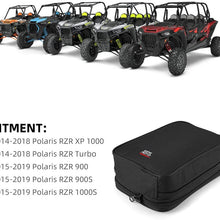 kemimoto 【2019 Upgraded】 RZR Armrest Safe, 1680D Armrest Safe Console Storage Bag with Additional Zipper Compatible with 2014-2019 Polaris RZR 900/900 S / 1000/1000 S / 1000 XP/XP 1000 Turbo