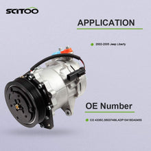 SCITOO AC Compressor CO 4335C Compatible with 2002-2005 for Jeep Liberty 3.7L