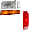 8 Pc Set Headlights, Taillights w/Park Signal Corner & Side Marker Lamps Replacement for Ford Bronco F150 F250 F350 Styleside Pickup Truck AutoAndArt