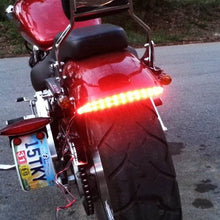 iJDMTOY (1) Brilliant Red Universal 12-SMD LED Aluminum Bar Compatible With Motorcycle Bike ATV Car RV SUV, etc On Brake Tail Light & Left/Right Turn Signal Lamp